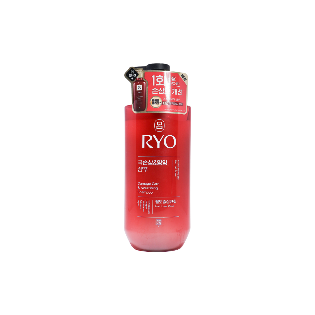 Ryo Damage Care & Nourishing Shampoo - Floral Powdery Herbal Scent - 480 ml