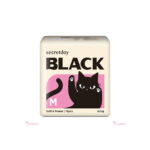 Secretday Black Sanitary Pads Medium 16P