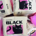 Secretday Black Sanitary Pads Medium 16P