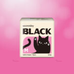 Secretday Black Sanitary Pads Medium 16P