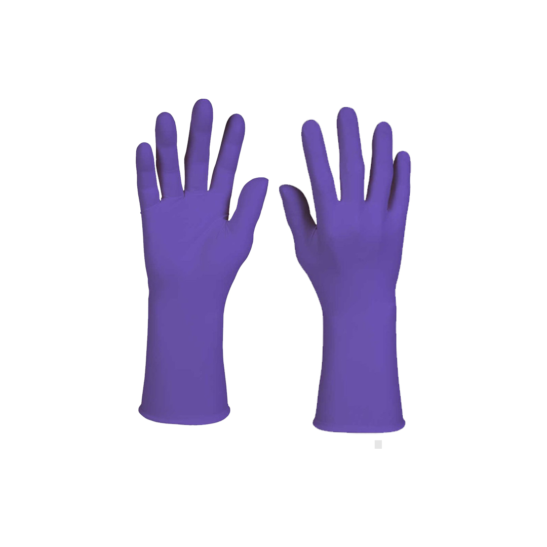 White Hand Beauty Rubber Gloves Purple Medium
