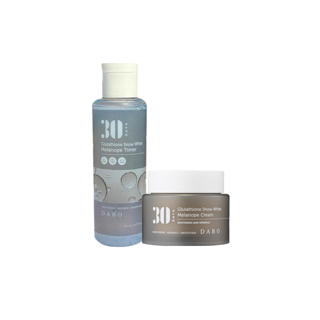 Dabo 30 Days Glutathione Snow White Melanope Toner 150ml & Cream - Combo