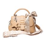 Made in Korea Cute Mini Women Party Handbag With Star Charm + ( Light Brown Colour )