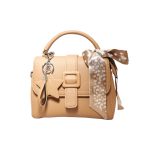 Made in Korea Cute Mini Women Party Handbag With Star Charm + ( Light Brown Colour )