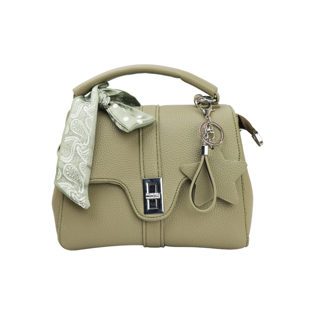 Made in Korea Cute Mini Women Party Handbag With Star Charm +( Olive Green Colour )
