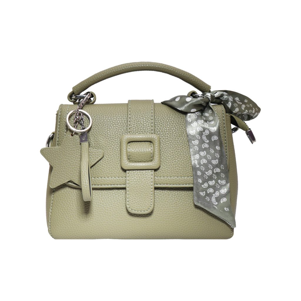 Made in Korea Cute Mini Women Party Handbag With Star Charm +( Olive Green Colour )