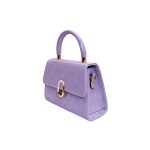 Made in Korea Mini Crocodile Pattern Women Handbag + ( Lavender Colour )