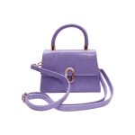 Made in Korea Mini Crocodile Pattern Women Handbag + ( Lavender Colour )