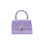Made in Korea Mini Crocodile Pattern Women Handbag + ( Lavender Colour )