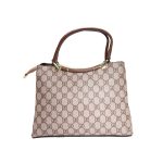 Made in Korea Premium Pattern Women Handbag With Metal Handle + ( Off - White Colour )