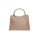 Made in Korea Premium Pattern Women Handbag With Metal Handle+ ( brown Colour )