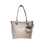 Made in Korea Women Monogram pattern Shoulder Tote Bag + ( Beige & Brown Colourn )