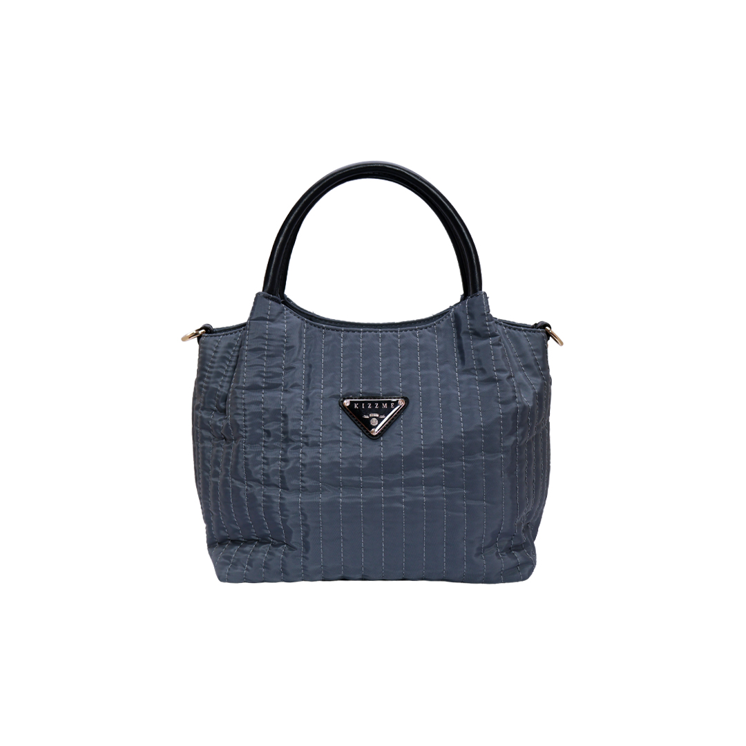 Made in Korea Women Quilted Handbag With Adjustable Shoulder Strap + ( Navy Blue Colour )